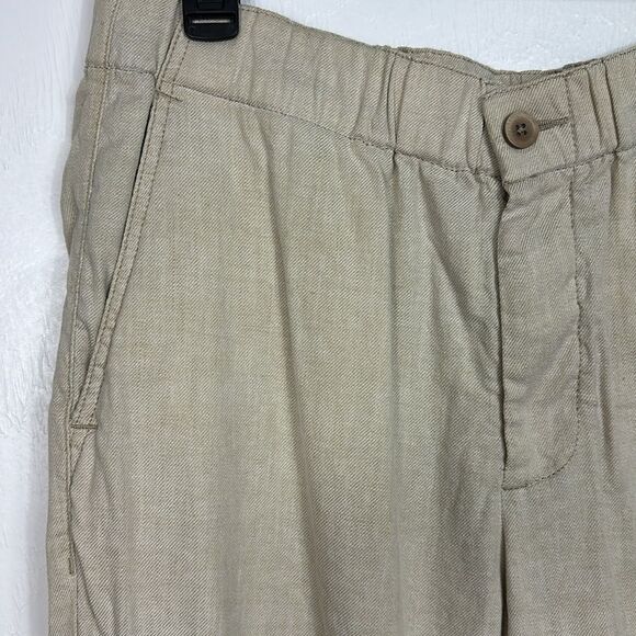 Tommy Bahama Linen Blend Straight Leg Pants In Sandbar Size L - Picture 3 of 10